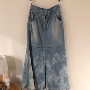Vintage 100% Chanel Naturally Dyed Denim Skirt